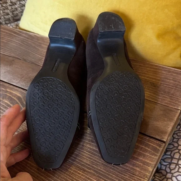 Etienne Aigner Espresso Loafers with Gold Accents - Picture 10 of 12